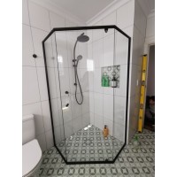 Custom Made Semi-Frameless Diamond Shower Screen